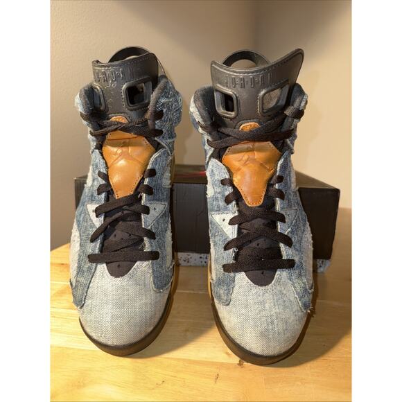Preowned Air Jordan 6 Washed Denim SIZE 9.5 OG ALL main image 11